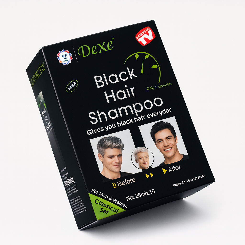 Shampoo Negro Dexe - Cobertura de Canas Instantánea
