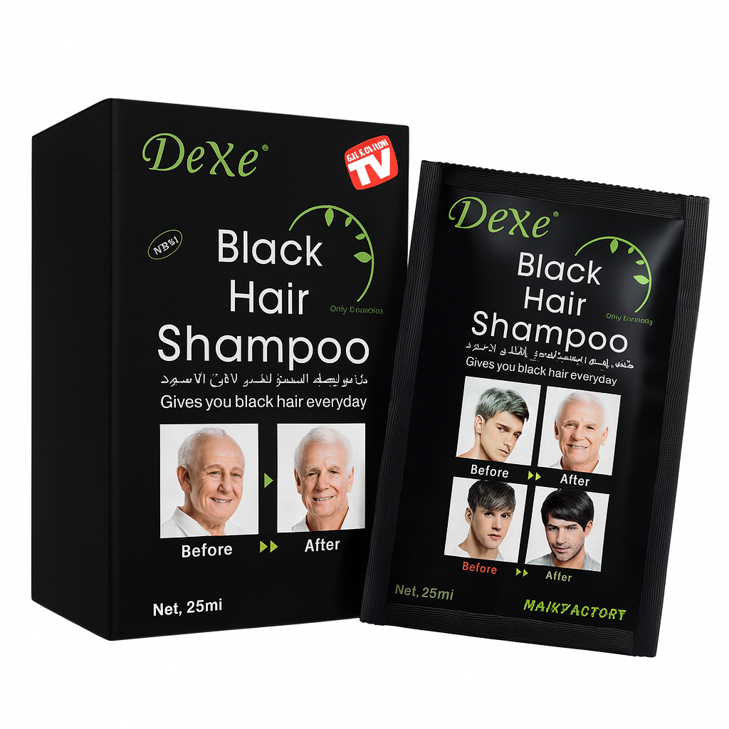 Shampoo Negro Dexe - Cobertura de Canas Instantánea