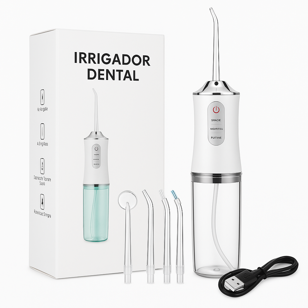 Irrigador Dental Recargable Portátil - Limpieza Oral Profesional